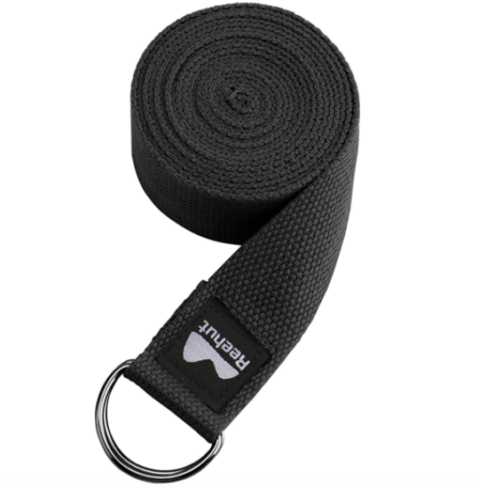 REEHUT: Yoga Strap w/ Adjustable D-Ring Buckle- 6ft, Black – Root and Rise  Fitness